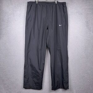 Nike Golf Pants Mens XXL Black Storm Fit Track Ankle Zip Rain‎ Water Resistant